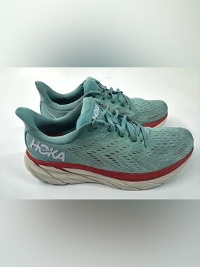 Hoka Clifton 8 Sneakers Womens 10.5 Running Shoes Teal Athletic Trainers